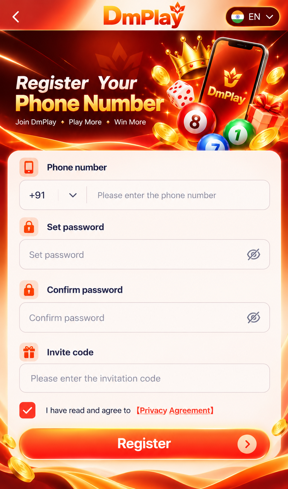 Smartphone showing a sign-in form with a padlock and checkmark