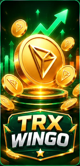 TRX WINGO artwork with gold coins and a TRX symbol